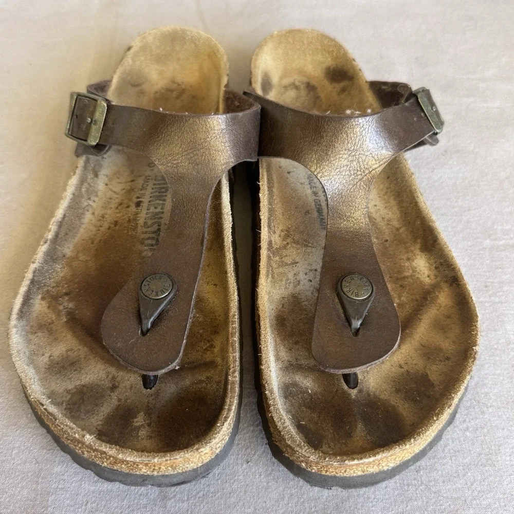 Size 39/W8 -‎ Birkenstock Gizeh Birko-Flor Womens Comfort Casual Sandals